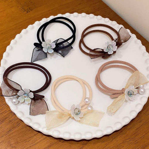 Floral & Pearl Fancy Rubber bands
