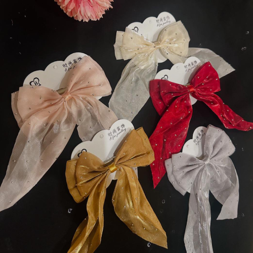 Glitter Bow Clips