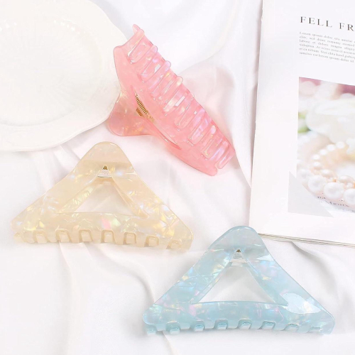 Glossy Triangle shape glossy claw clips
