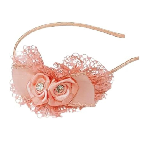 Lace headbands peach